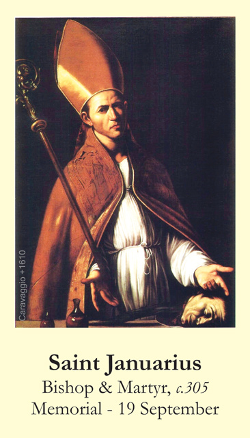 St. Januarius Prayer Card